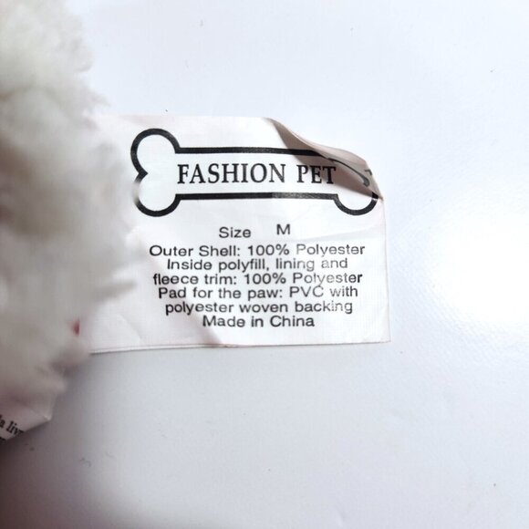 Fashion Pet Dog Rain Snow Boots Santa Paws Red with Faux Fur Trim Size Medium - Picture 6 of 6